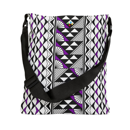 Purple Native Sun and Rain Adjustable Tote Bag