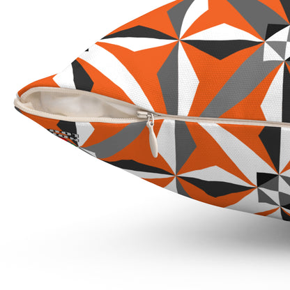 Morning Star in Orange Square Pillow