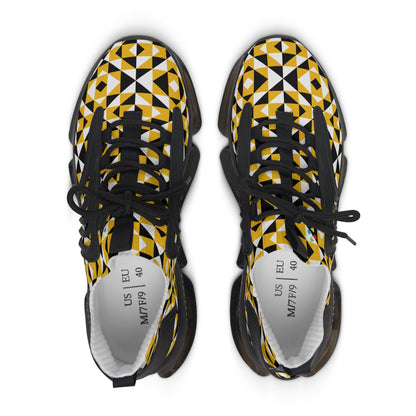 Sacred Mountains in Yellow Women's Mesh Sneakers