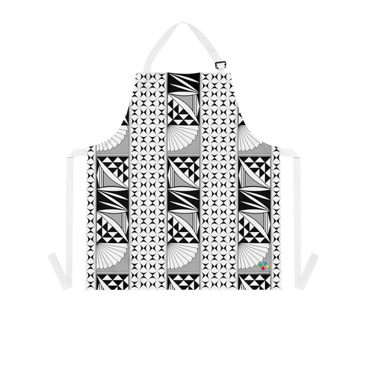 Southwest Sunrise 3 Row Gray Two Pocket Apron