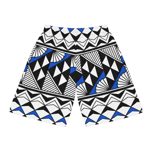 Sun and Rain in Blue Basketball Shorts