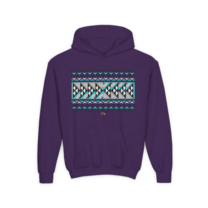 Turquoise Rain and Sun Youth Heavy Blend Hooded Sweatshirt