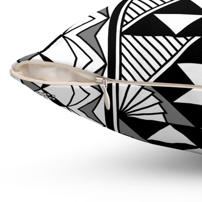 Sun and Rain in Gray Spun Polyester Square Pillow