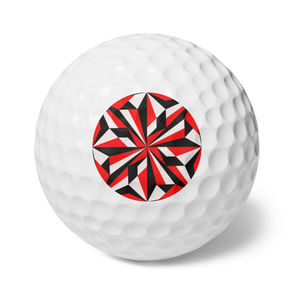 Desert Flower in Red Golf Balls, 6pcs