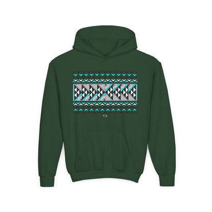 Turquoise Rain and Sun Youth Heavy Blend Hooded Sweatshirt