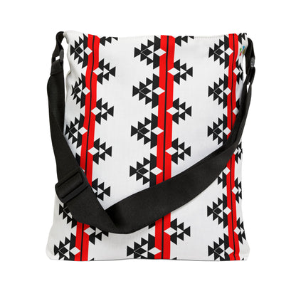 Native Stories in Red Adjustable Tote Bag