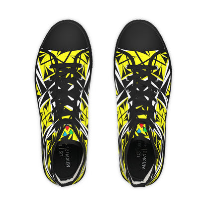 Sacred Winds in Yellow High Top Sneakers