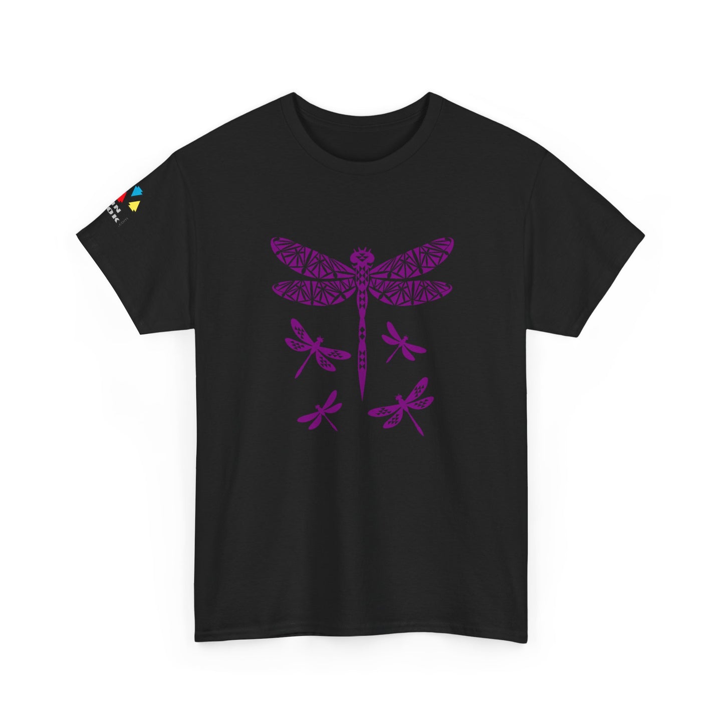 Native Dragonfly in Purple Gildan Unisex Tee