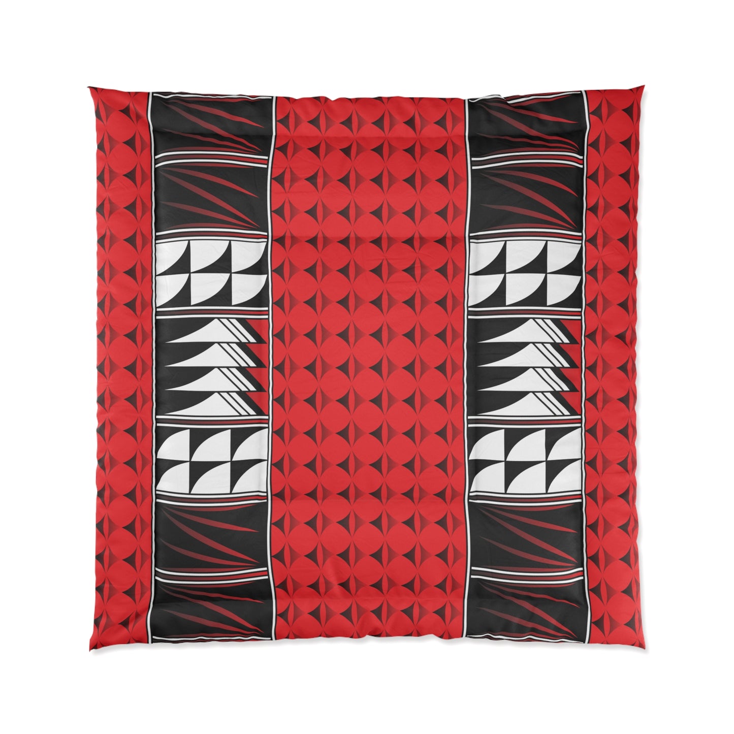 Southwest Feather Blessing on Red Comforter