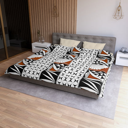 Southwest Sunrise in Rust Microfiber Duvet Cover