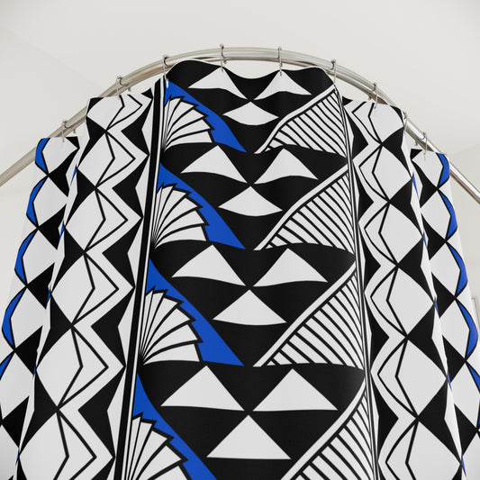 Blue Sun and Rain Shower Curtains