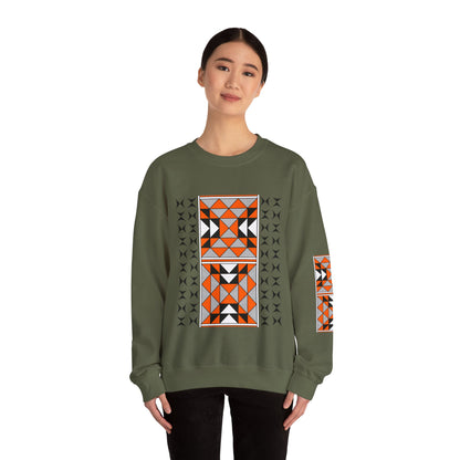 Sacred Mountains in Orange Unisex Sweatshirt