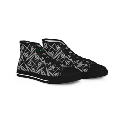 Sacred Winds in Charcoal High Top Sneakers