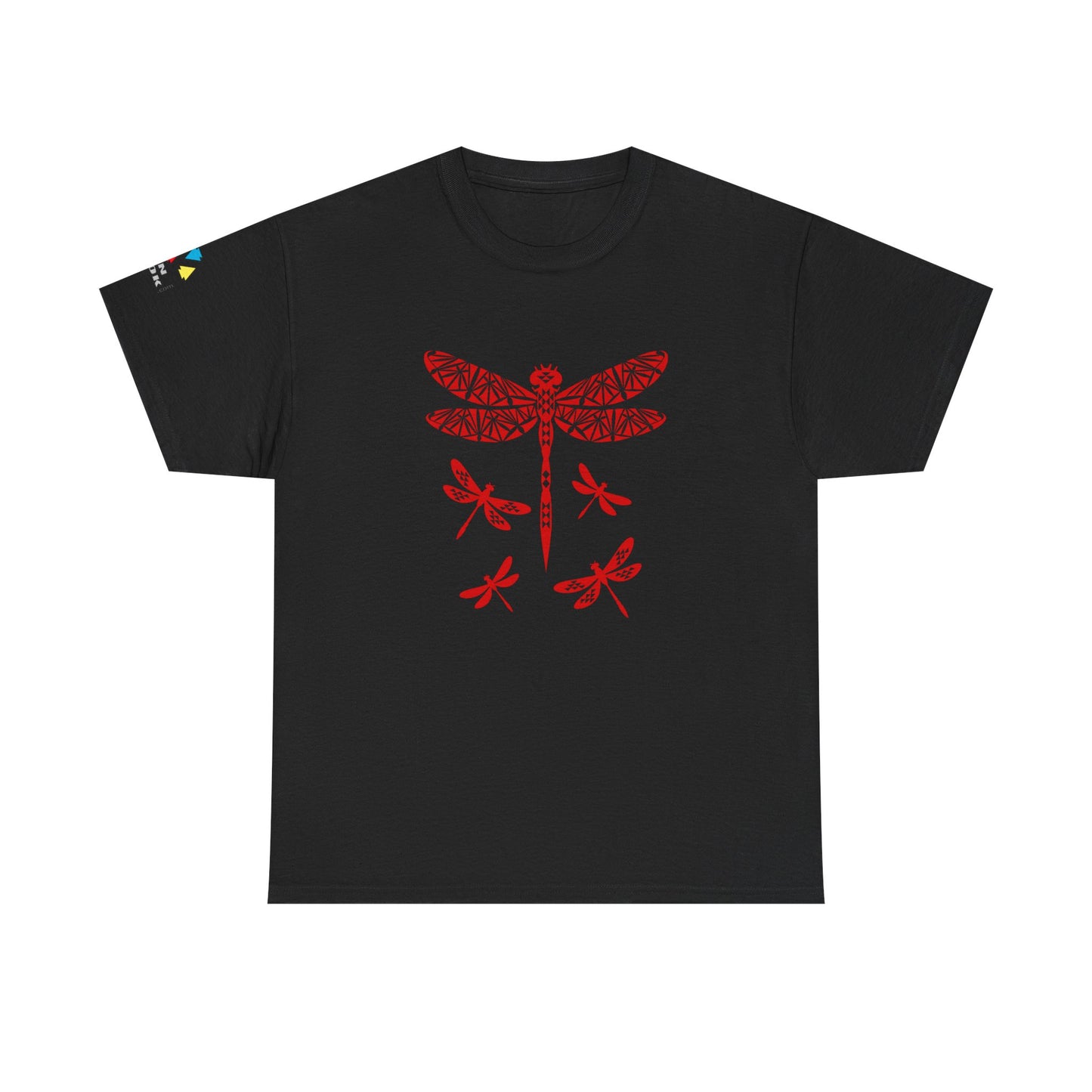 Native Dragonfly in Red Gildan Unisex Tee