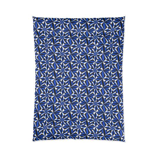 Southwest Desert Flower in Blue Comforter