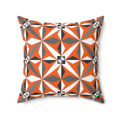 Morning Star in Orange Square Pillow