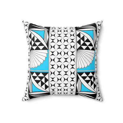 Southwest Sunrise in Turquoise Square Pillow