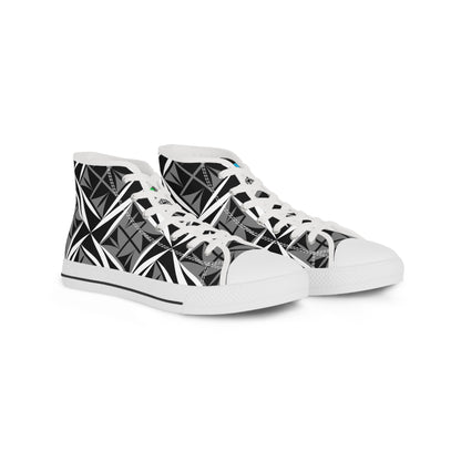Sacred Winds in Charcoal High Top Sneakers