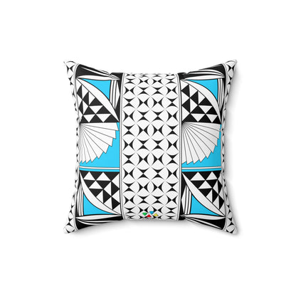 Southwest Sunrise in Turquoise Square Pillow