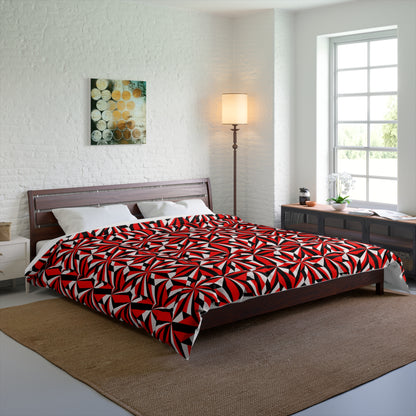 Southwest Desert Flower in Red Comforter