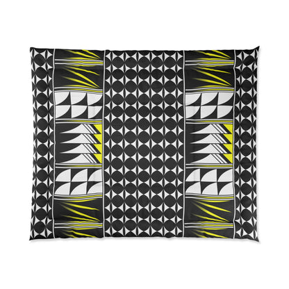 Southwest Feather Blessing in Yellow Comforter