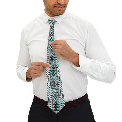 Turquoise Sun and Rain Necktie