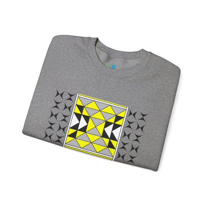 Sacred Mountains in Yellow Unisex Sweatshirt