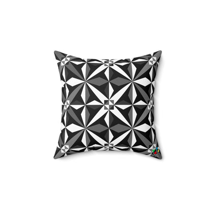 Morning Star in Black Square Pillow