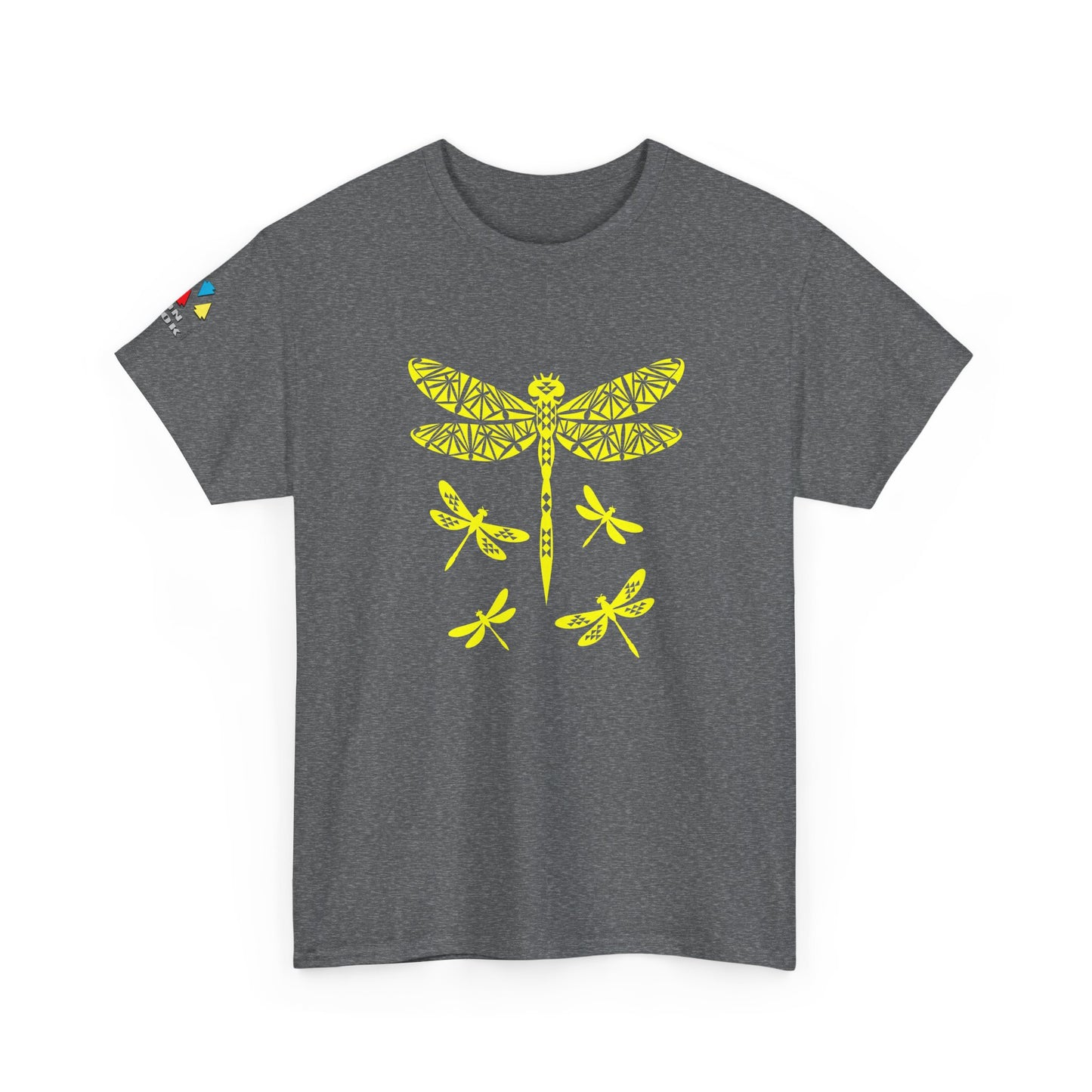 Native Dragonfly in Yellow Gildan Unisex Tee