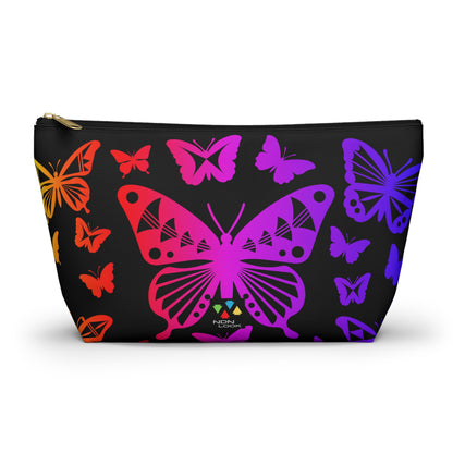 Rainbow Butterflies Pouch w T-bottom