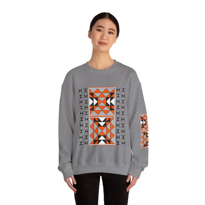 Sacred Mountains in Orange Unisex Sweatshirt