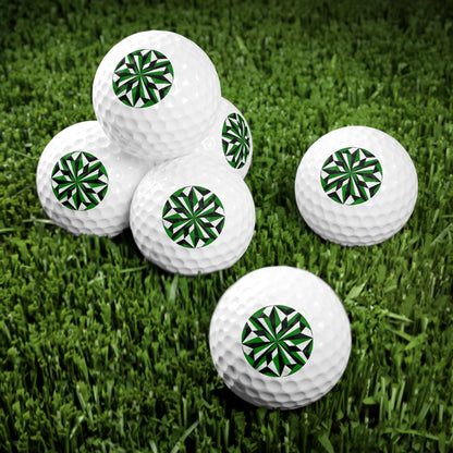 Desert Flower in Green Golf Balls, 6pcs