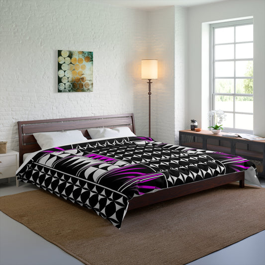 Southwest Feather Blessing in Pink Comforter