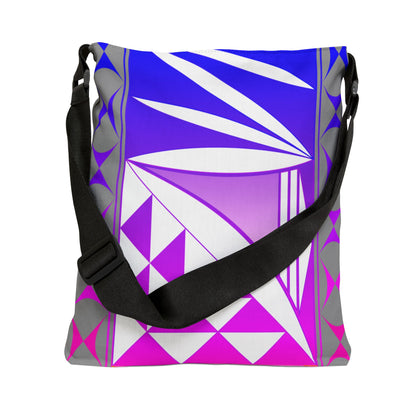Gray Rainbow Sunrise Adjustable Tote Bag
