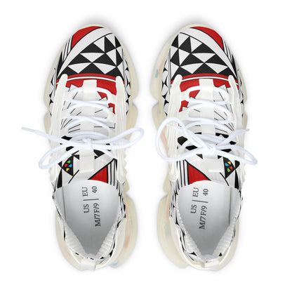 Southwest Sunrise in Red Women's Mesh Sneakers