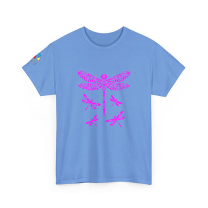 Native Dragonfly in Pink Gildan Unisex Tee