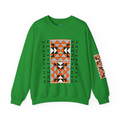 Sacred Mountains in Orange Unisex Sweatshirt