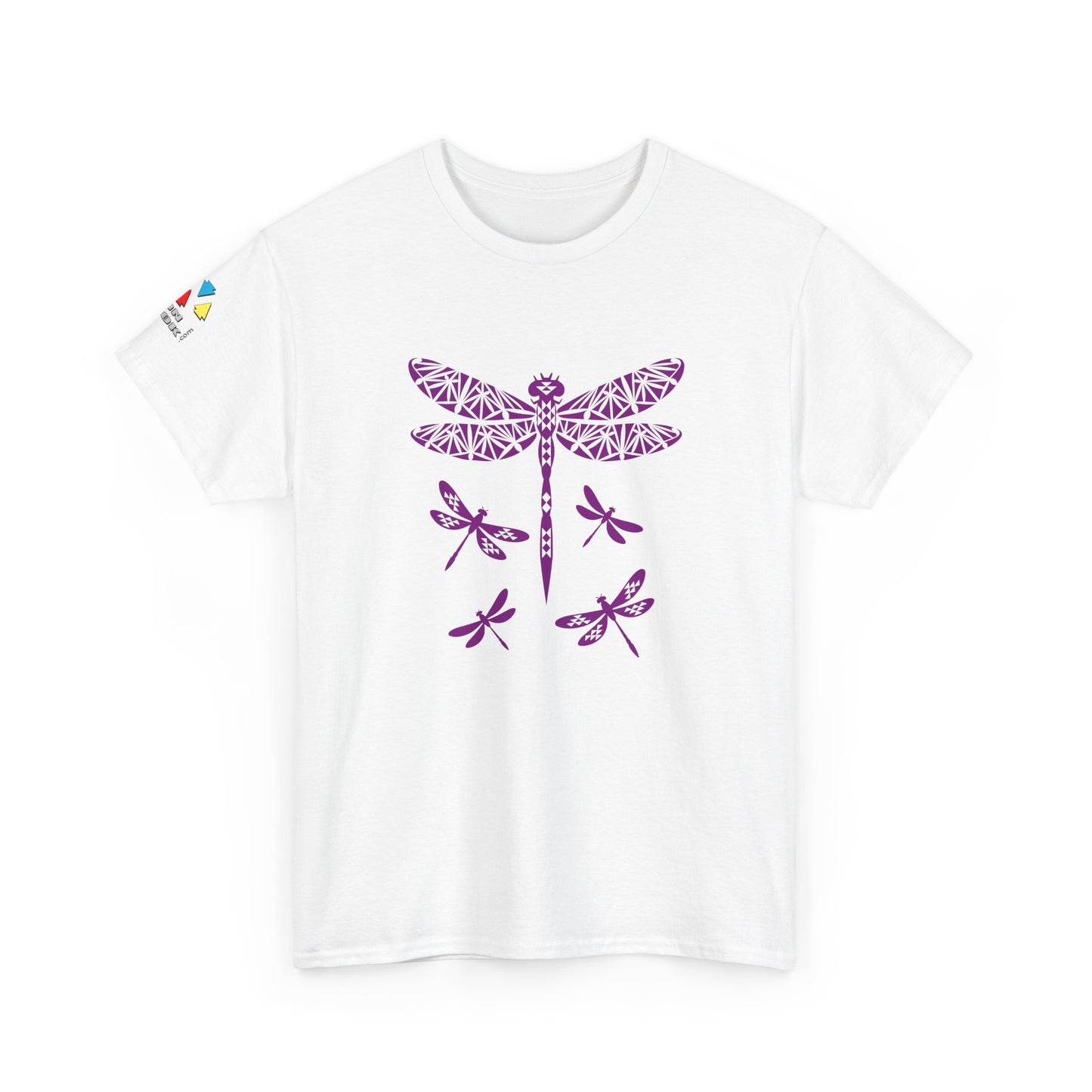 Native Dragonfly in Purple Gildan Unisex Tee