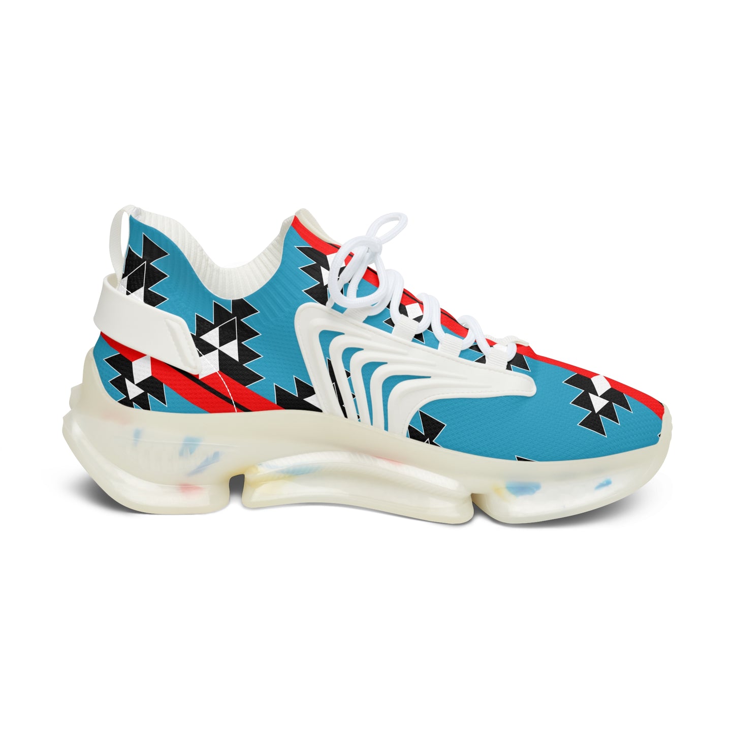 Native Woven Stories on Turquoise Women's Mesh Sneakers