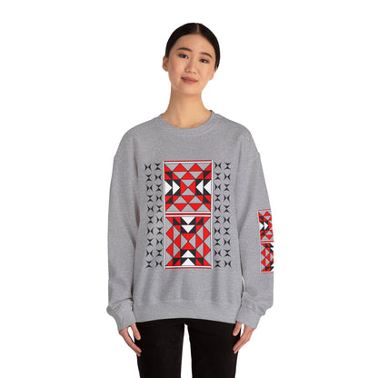 Sacred Mountains in Red Unisex Sweatshirt