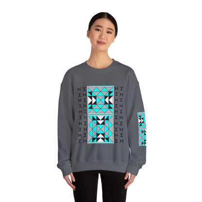 Sacred Mountains in Turquoise Unisex Sweatshirt