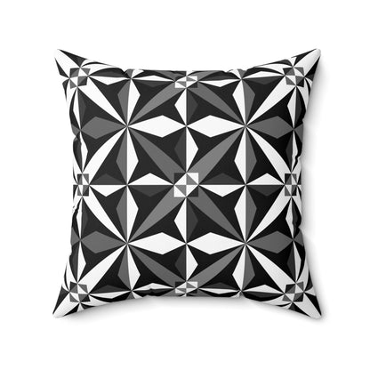 Morning Star in Black Square Pillow