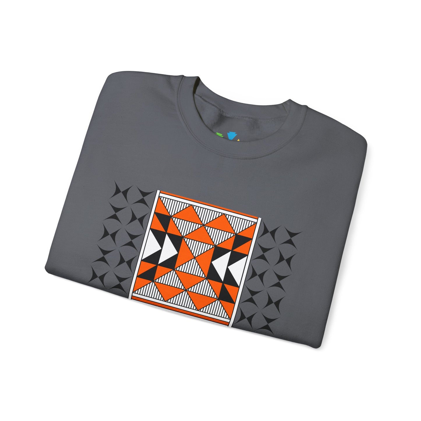 Sacred Mountains in Orange Unisex Sweatshirt
