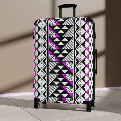 Southwest Rain and Sun in Pink Suitcases