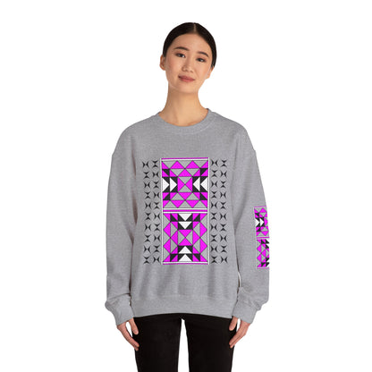 Sacred Mountains in Pink Unisex Sweatshirt