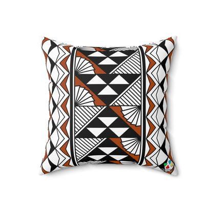 Sun and Rain in Rust Spun Polyester Square Pillow