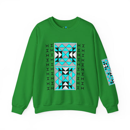 Sacred Mountains in Turquoise Unisex Sweatshirt