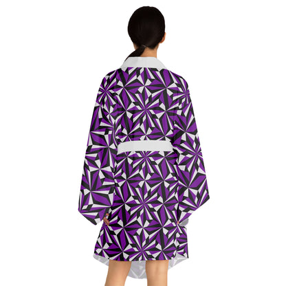 Desert Flowers in Purple Kimono Robe – Where Comfort Meets Native Grace