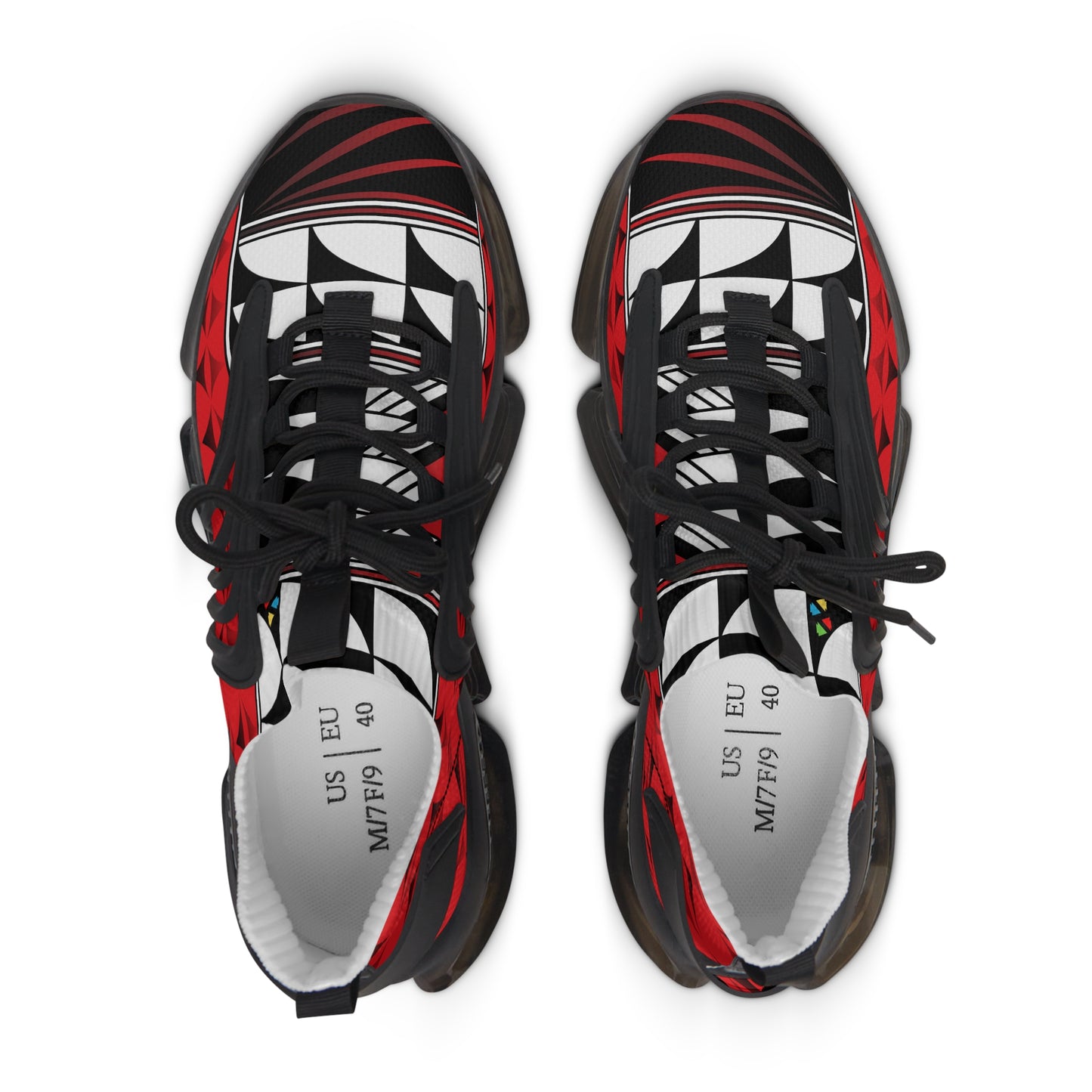 Feather Blessing on Red Women's Mesh Sneakers