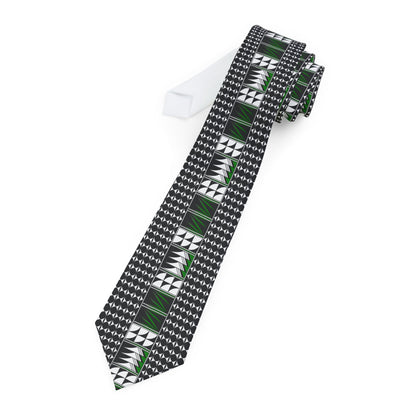 Green Blessed Feathers Necktie